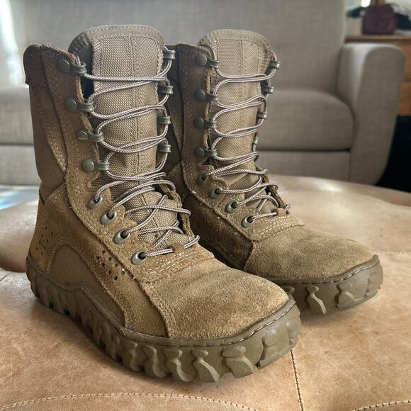 Desert Core Tactical Combat Boots Coyote Brown Military Utility, Men's 6M Rocky - Picture 4 of 10